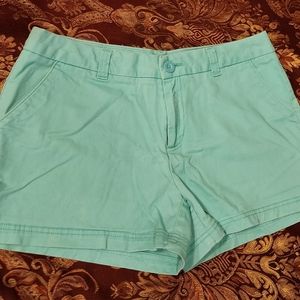bcg twill shorts, size 12, aqua